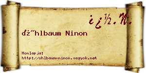 Öhlbaum Ninon névjegykártya